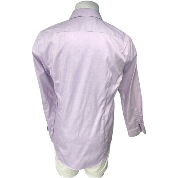 Banana Republic Men's Purple Non Iron Slim Fit Long Sleeve Button Down Shirt L - Picture 2 of 4